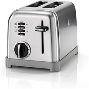 Cuisinart CPT160E Tostapane 2 fette , Acciaio inox, Funzione Bagel, Funzione Scongelamento, Funzione Riscaldamento, 6 Livelli di tostatura, Argento