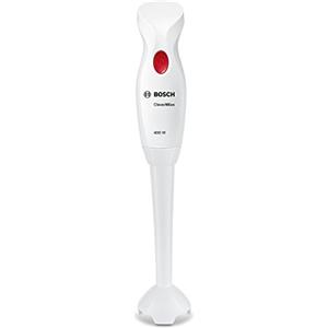 Bosch Elettrodomestici Bosch MSM14000 Frullatore a immersione CleverMixx, 400W, Impugnatura ergonomica, Facile da usare e pulire, Blocco di sicurezza, Piede frullatore rimovibile, Bianco