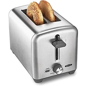 BELLA Tostapane a 2 Fette con Fessure Extra Larghe e Vassoio Raccoglibriciole Rimovibile, 6 Opzioni di Doratura, Spegnimento Automatico e Anti-Inceppamento, Tosta Pane, Bagel e Waffle, 750W, 2 Fette