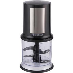 Progress EK5879P Tritatutto elettrico - Robot da cucina compatto, ciotola per tritare da 500 ml, tritaverdure multifunzione, doppia lama staccabile in acciaio inossidabile, funzionamento one-touch