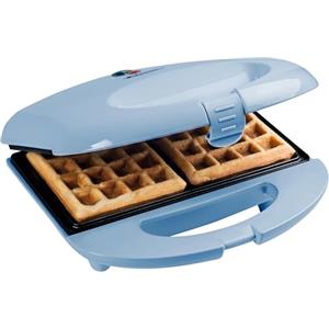 Bestron Waffle Maker, piastra per waffle a forma di belga, macchina per waffle con antiaderente & indicatoro luminso, collezione Sweet Dreams, 700 watt, colore: Blu