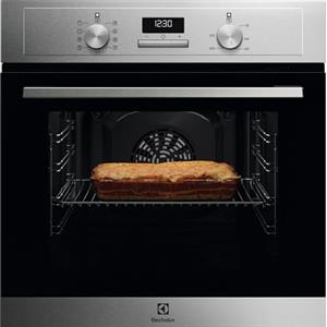 Electrolux Serie 600 SteamBake, Forno da Incasso a Vapore Multifunzione, Capacità 65 L, OED3H00BX, Classe A, TECNOLOGIA VAPORE, Funzione Pizza, Pulizia AquaClean, 670x654x635 mm. Inox