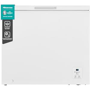 Hisense MCF189E1 Congelatore a pozzetto 191 litri di capacità, Classe energetica E, silenzioso 39 dB, Bianco, dimensioni LxPxA 96,3 cm x 63 cm x 84,7 cm