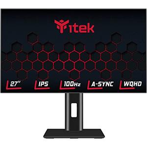 Itek Monitor GGF - 27 Pollici, Piatto, Risoluzione WQHD 2560x1440, Pannello IPS da 100Hz, Schermo 16:9, Risposta 4ms OD, Collegamenti HDMI e DP, USB-C, HDR, Adaptive Sync, Senza cornice