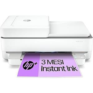 HP Envy 6420e 223R4B, Stampante Multifunzione a Getto d'Inchiostro A4 a Colori, Stampa Fronte e Retro Automatica, 10 ppm, Wi-Fi, HP Smart, 3 Mesi di Inchiostro Instant Ink Inclusi con HP+, Bianca