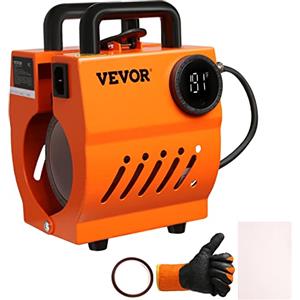 VEVOR Pressa a Caldo Portatile per Tazze Bicchiere 320W per Tazze da 33-44 cL Intervallo di Temperatura 40°C-210°C, Termopressa per Tazze Altezza Max. 11cm in Ceramica Acciaio Inox Lega di Alluminio