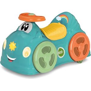 Chicco All Around Eco+ Acquamarina, Macchina Cavalcabile per Bambini da 1 a 3 Anni, Made in Italy, in Plastica 75% Riciclata, Ruote Piroettanti, Clacson Meccanico, Vano Portaoggetti, Adesivi Inclusi