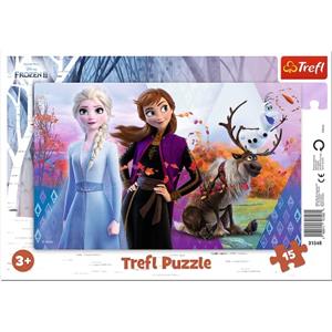 Trefl- Disney Frozen 2 15 Elementi, Il Magico Mondo di Anna ed Elsa, per Bambini da 3 Anni Puzzle, Colore
