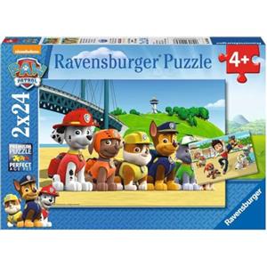 Ravensburger - Puzzle Paw Patrol A, Collezione 2x24, 2 Puzzle da 24 Pezzi, Età Raccomandata 4+ Anni
