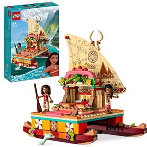 LEGO Disney Princess La Barca a Vela di Vaiana con Mini Bambolina di Sina e Delfino, Giocattolo Creativo da Costruire, Giochi per Bambine e Bambini da 6 Anni, Idea Regalo di Compleanno 43210