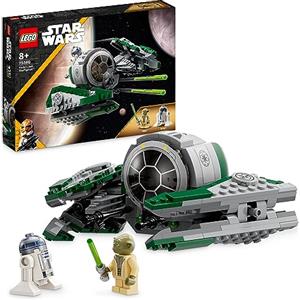 LEGO Star Wars Jedi Starfighter di Yoda, Set con Veicolo Giocattolo da Costruire, Giochi per Bambini e Bambine da The Clone Wars con Minifigure del Maestro Yoda e Droide R2-D2, Idee Regalo 75360