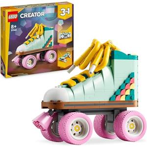 LEGO Creator 3 in 1 Pattino a Rotelle Retrò Trasformabile in Mini Skateboard o Radio Giocattolo Boom Box, Giochi per Bambine, Bambini, Ragazze e Ragazzi da 8 Anni, Idea Regalo di Compleanno 31148