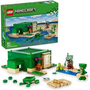 LEGO Minecraft Beach House della Tartaruga, Modellino di Casa Giocattolo da Costruire, Gioco per Bambini e Bambine da 8 Anni in su con Personaggi, Animali e Accessori, Regalo per Fan e Gamer 21254