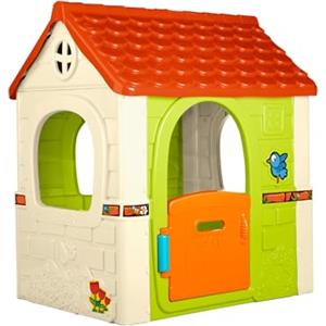 FEBER Fantasy House, Casetta Per Bambini con Porta Apribile, per Giocare in Casa o all'Aperto, Multicolore, Resistente e Facile da Montare, per Bambini e da 2 a 6 Anni, FEH17000