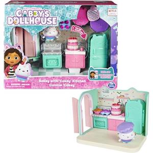Gabby's Dollhouse, La cucina di gattino Dolcetto, mini playset stanze della casa, giochi per bambini dai 3 anni in su