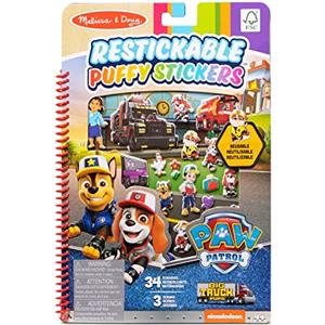 Melissa & Doug PAW Patrol Set di 24 Adesivi Morbidi Riutilizzabili, Gioco Educativo e Creativo, Blocchi Atività per Mambini e Mambine di 3, 4, 5, 6, 7 anni, Skye, Rubble, Marshall, Chase