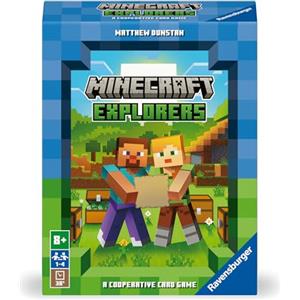 Ravensburger - Minecraft Explorers, Gioco di Carte da Viaggio per Tutta la Famiglia, 2-4 Giocatori, Idea Regalo per Bambini e Ragazzi 8+ Anni, Edizione in Italiano