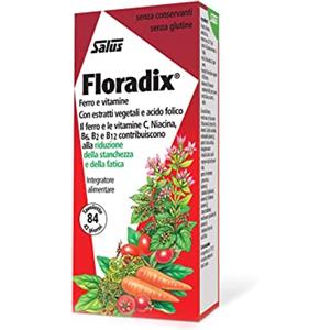 Salus Floradix - Integratore alimentare con Ferro e Vitamine per contribuire a ridurre la stanchezza e la fatica - 84 tavolette x 42 giorni