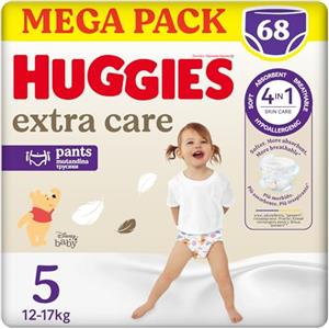 Huggies Extra Care Pannolino Mutandina, Ultra assorbente, Taglia 5 (12-17 Kg), Confezione da 68 Pannolini