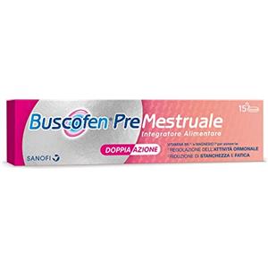 Buscofen Premestruale Integratore Alimentare - a Base Di Magnesio, Vitamina B6, Vitamina E e Calcio, Pensato per Aiutare le Donne nei Giorni Prima Del Ciclo, White, 15 Compresse Effervescenti