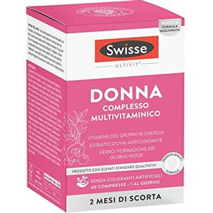 Swisse Donna Complesso Multivitaminico - 60 Compresse - Integratore multivitaminico per donna con vitamine, minerali ed erbe naturali