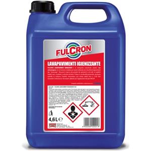 FULCRON Lavapavimenti Igienizzante, Detergente Concentrato Super Sgrassante, Detersivo Pavimenti Non Schiumogeno, Pulisce In Profondità, 4,6 Litri