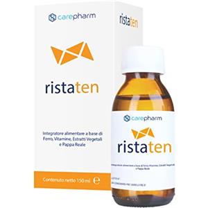 Carepharm, Ristaten, Integratore Alimentare a Base di Ferro, Vitamine, Estratti Vegetali e Pappa Reale, Contribuiscono alla Riduzione della Stanchezza e dell'Affaticamento, 150 ml