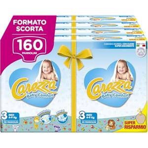 Carezza Baby Comfort Midi | Taglia 3 (4-9 kg) | 160 pannolini