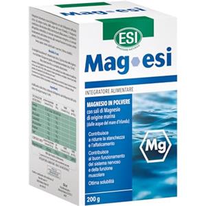 ESI - Mag-ESI, Integratore Alimentare di Magnesio, Ideale Contro Stanchezza e Affaticamento Fisico, Senza Glutine e Vegan, 200 g