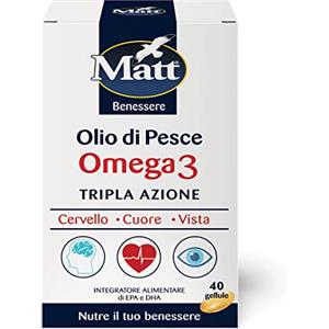 Matt&Diet - Olio di Pesce - Integratore di Omega 3 per la Funzione Cardiaca - 29 gr