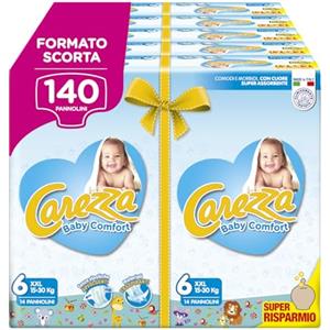 Carezza Baby Comfort XXL | Taglia 6 (16-30 Kg) | 140 pannolini