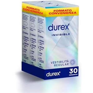 Durex Invisible, Preservativi Ultra Sottili, 30 Profilattici