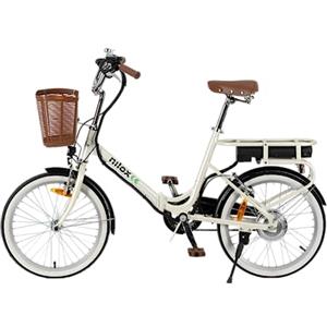 Nilox E-Bike J1 Plus, Bici Elettrica Pieghevole con Pedalata Assistita, 40 Km di Autonomia, Fino a 25 km/h, Brushless High Speed 250 W, Batteria al Litio 36 V 7.5 Ah, Ruote da 20