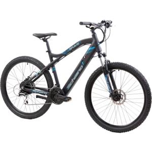 F.lli Schiano Braver 27.5'', 250W Mountain Bike Elettrica con Batteria 36V 11.6Ah 417.6Wh, Shimano Cambio da 24 Velocità, Nero-Blu