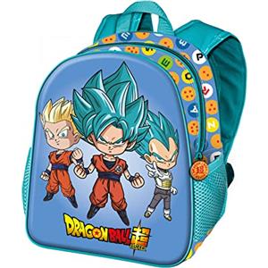 Dragon Ball Three-Zaino Basic, Blu, 31 x 39 cm, Capacità 18.2 L