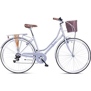 WildTrak - Bicicletta da Città, Adulto, 700C, 6 Velocità, Gruppo Cambi Shimano - Grigia