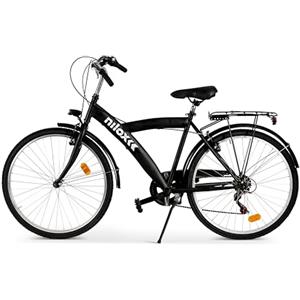 Nilox NXMB20V3, Bicicletta Donna e Uomo Città con Telaio in Acciaio, City Bike Uomo e Donna con Cambio Shimano e Freni V-Brake , Bici Donna e Uomo 26''