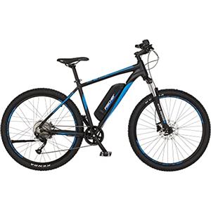 Fischer Mountain Montis 2.1, Bicicletta elettrica per Uomo e Donna | RH Bike con Motore Posteriore 45 NM | Batteria 48 V Unisex Adulto, Nero Opaco, Rahmenhöhe 48 cm