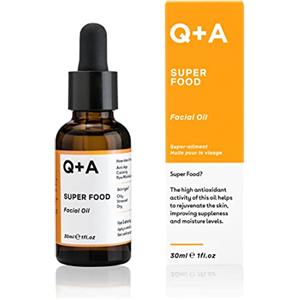 Q+A Olio per il viso super food. Olio per ravvivare la carnagione con ingredienti naturali al 100%. 30 ml