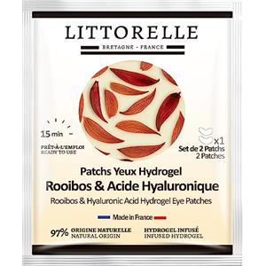 Littorelle Cerotti per Occhi in Idrogel Detox e Anti-Invecchiamento con Rooibos e Acido Ialuronico - Maschera per gli Occhi Anti-Stress, Anti-Fatica, Antiossidante - 97% Origine Naturale - Made in Francia