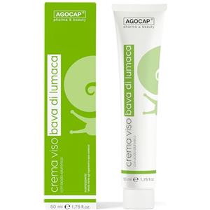 Agocap Crema Bava di Lumaca Viso, 100% NATURALE. Crema viso bava di lumaca e Acido Ialuronico, Azione Idratante e Cicatrizzante. Bava di Lumaca Pura 50ml, ANTI-AGE contro Rughe. Agocap