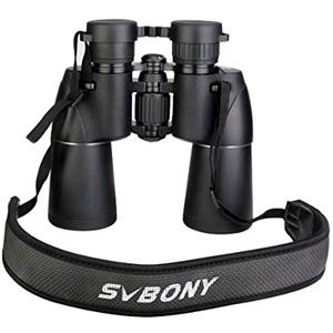Svbony SV206 Binocolo, 10x50 Binocolo per Adulti, Binocolo Impermeabile con prisma di Porro Bak4 lente HD FMC con Tracolla Custodia per Birdwatching, Luna,Safari