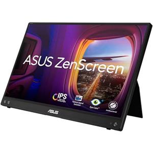 ASUS ZenScreen MB16ACV Portable USB Monitor- 15.6 inch Full HD, IPS, Hybrid Signal Solution, USB Type-C, Flicker Free, Blue Light Filter, Anti-glare surface, Antibacterial treatment