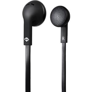 Meliconi MySound Speak FLAT, Cuffie con Microfono con Comandi Integrati, Ideali per Smartphone Cavo Piatto Anti groviglio, Connettore Jack 3.5mm, Lunghezza 1.2 m, Nero