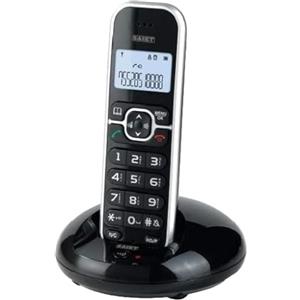 SAIET - Telefono Cordless Casa e Ufficio 3660 LEM - Cordless con Vivavoce e Audio Amplificato - Telefono Cordless con Tasti Grandi e Schermo Intuitivo