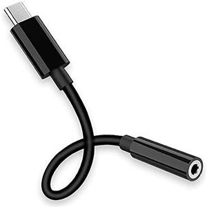 OcioDual Adattatore da Connettore USB Tipo C Maschio a Jack 3.5mm TRRS OMPT Femmina Nero Mini Cavo Aux Audio Stereo per Cuffie