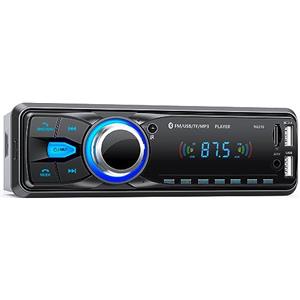 Chismos Autoradio Bluetooth,Chismos Stereo Auto 1 DIN Autoradio FM Radio Auto Lettore MP3 Supporta 2 USB/SD/Aux/Telecomando/Ricarica rapida, supporto iOS/Android (Non ha RDS/CD)