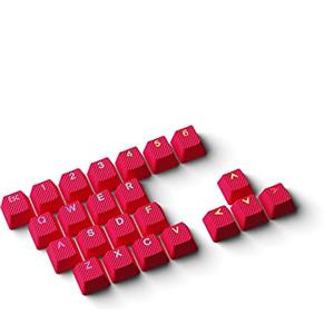 HK Gaming Rubber Keycaps Set | Anti-Slip Texture | Doubleshot Backlit Keycap Set | 23 Keys OEM Profile Key Set | For Mechanical Keyboard | Compatible with Cherry MX, Gateron, Kailh | Monza Red