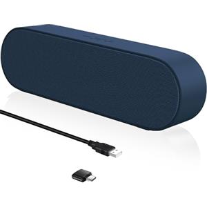 ZETIY Mini Altoparlante per PC, Casse Computer con Alimentazione USB, Altoparlante USB Stereo Sound Mini Casse Soundbar Portatile per Tablet Desktop Laptop e Banco Cassa - Blu