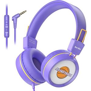 New bee Cuffie per Bambini con Filo, 85dB/94dB Limite di volume Cuffie Bambini e HD Mic Pieghevole per Scuola, Viaggio, Tablet, PC